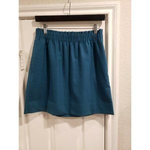 J Crew Turquoise Skirt Women's Size 4 with Pockets and fully lined